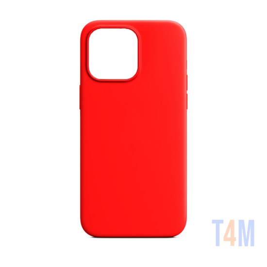 Capa de Silicone para Apple iPhone 15 Pro Max Vermelho